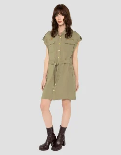 Robe sage kaki sans manche army - SAGE KAKI