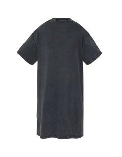 Robe t-shirt noire effet délavé - NOIR