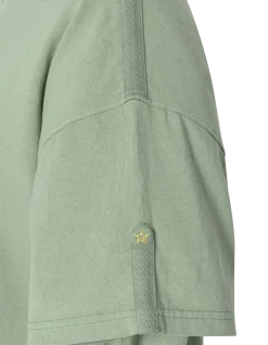 Robe t-shirt sage kaki effet délavé - SAGE KAKI