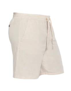 Short beige en lin mélangé - BEIGE