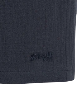 Short bleu marine en gaze de coton - MARINE