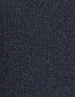 Short bleu marine en gaze de coton - MARINE