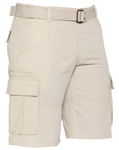 Short de combat beige avec ceinture - BEIGE