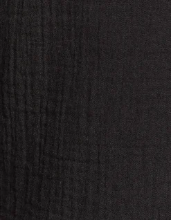 Short noir en gaze de coton - NOIR
