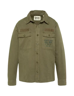 Surchemise army kaki en coton lavé - KAKI