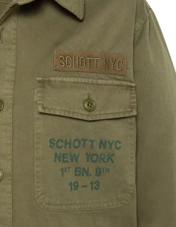 Surchemise army kaki en coton lavé - KAKI