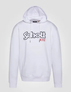 Sweatshirt blanc à capuche - BLANC
