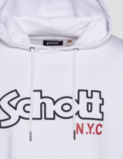 Sweatshirt blanc à capuche - BLANC