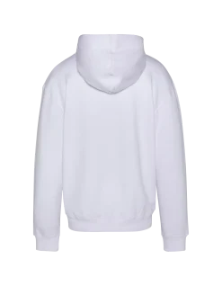 Sweatshirt blanc imprimé à capuche - BLANC