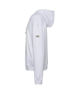Sweatshirt blanc uni à capuche - BLANC