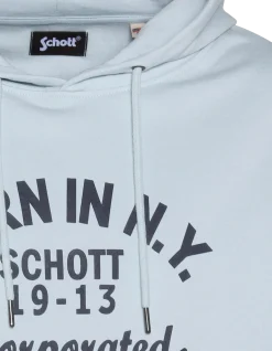 Sweatshirt bleu ciel à capuche imprimé « BORN IN N.Y. » - BLEU CIEL