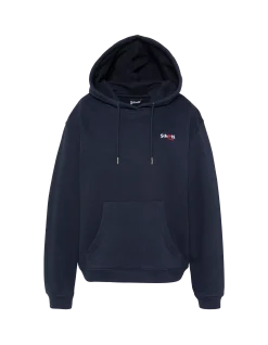 Sweatshirt bleu marine à capuche avec broderie cœur - MARINE
