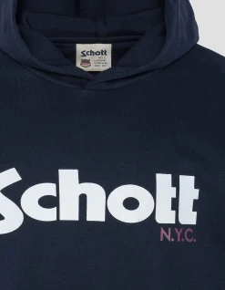Sweatshirt bleu marine à capuche enfant - MARINE