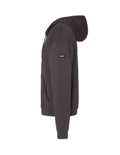 Sweatshirt à capuche anthracite uni zippé - ANTHRACITE
