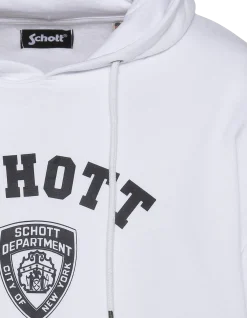 Sweatshirt à capuche blanc imprimé NYPD - BLANC