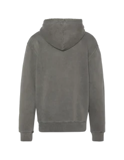 Sweatshirt à capuche charbon, effet délavé - CHARBON