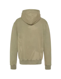 Sweatshirt à capuche kaki, effet délavé - KAKI