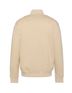 Sweatshirt col camionneur beige clair en molleton épais - BEIGE CLAIR