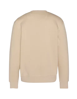 Sweatshirt col rond beige clair en molleton épais - BEIGE CLAIR