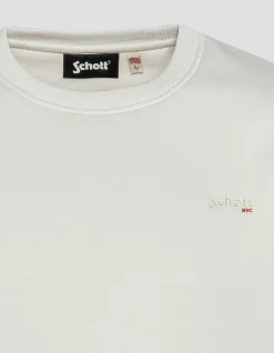 Sweatshirt col rond blanc en molleton épais - BLANC CASSÉ