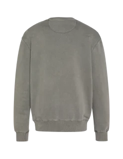 Sweatshirt col rond charbon, effet délavé - CHARBON
