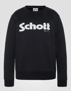 Sweatshirt col rond noir enfant - NOIR