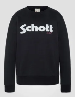 Sweatshirt col rond noir enfant - NOIR