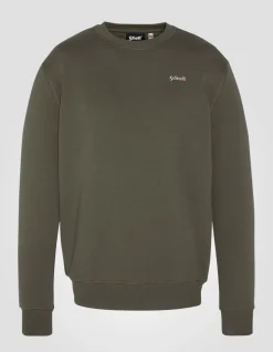 Sweatshirt col rond sage kaki en molleton épais - SAGE KAKI