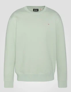 Sweatshirt col rond sage pastel en molleton épais - SAGE PASTEL