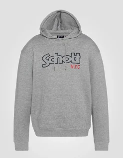 Sweatshirt gris chiné à capuche - GRIS CHINÉ
