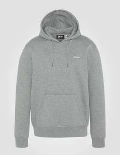 Sweatshirt gris chiné à capuche en molleton épais - GRIS CHINÉ