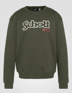 Sweatshirt kaki à col rond - KAKI