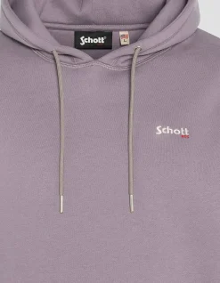 Sweatshirt lilas à capuche en molleton épais - LILAS
