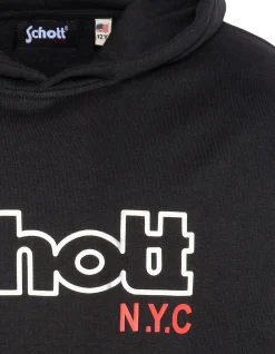 Sweatshirt noir à capuche imprimé enfant - NOIR