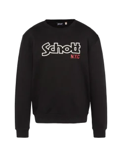 Sweatshirt noir col rond - NOIR