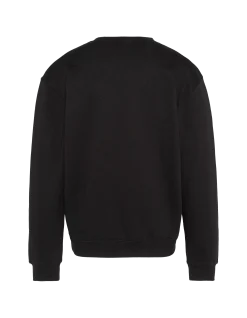 Sweatshirt noir col rond - NOIR