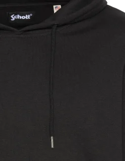 Sweatshirt noir uni à capuche - NOIR