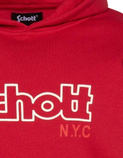 Sweatshirt rouge à capuche imprimé enfant - ROUGE