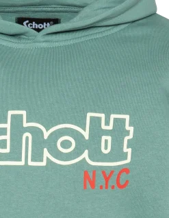 Sweatshirt vert clair à capuche imprimé enfant - VERT CLAIR