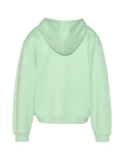 Sweatshirt vert pastel à capuche avec broderie cœur - VERT PASTEL