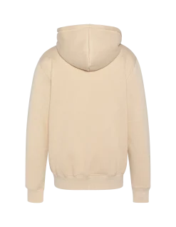 Sweatshirt zippé beige clair à capuche en molleton épais - BEIGE CLAIR