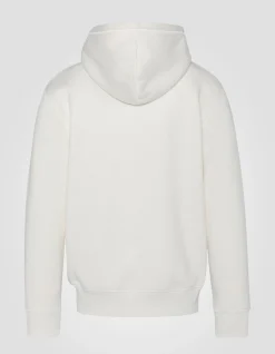 Sweatshirt zippé blanc à capuche en molleton épais - BLANC CASSÉ