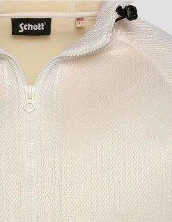 Sweatshirt zippé blanc à capuche - BLANC