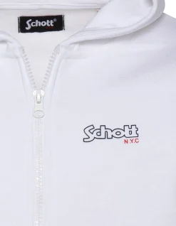 Sweatshirt zippé blanc à capuche enfant - BLANC
