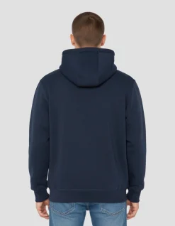 Sweatshirt zippé bleu marine à capuche - MARINE