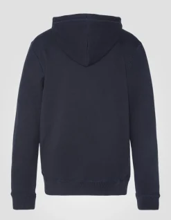 Sweatshirt zippé bleu marine à capuche, grande taille - MARINE