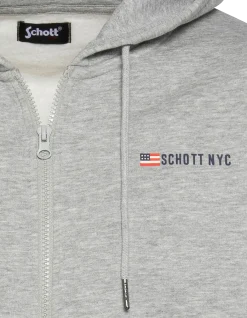 Sweatshirt zippé à capuche gris chiné - GRIS CHINÉ