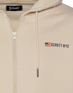 Sweatshirt zippé à capuche sable - SABLE