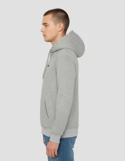 Sweatshirt zippé gris chiné à capuche - GRIS CHINÉ