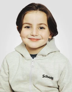 Sweatshirt zippé gris chiné enfant - GRIS CHINÉ